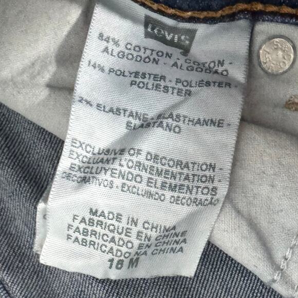 Levi's 512 Perfectly Shaping Bootcut Jeans Dark Wash - Size: 16M - Picture 5 of 10